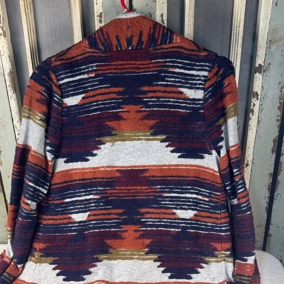 Lucky Brand Multicolor Patterned Fringe Cardigan - Picture 8 of 9